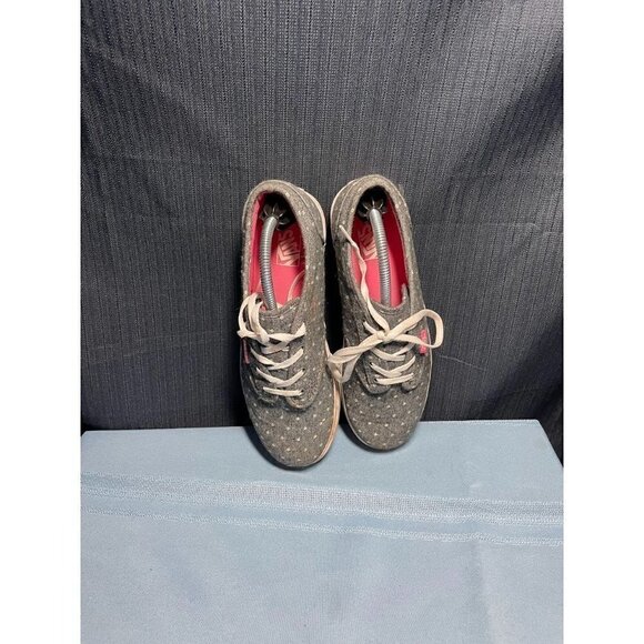 Vans Polka-Dot Grey and Pink Low top Lace up Kids Sneakers Size 5Y SKU 721356 - Picture 4 of 6